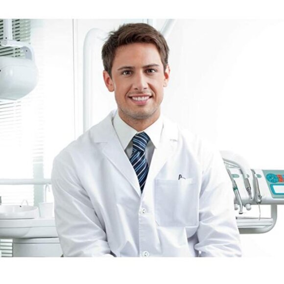 Utopia Wear Professional Lab Coat for Men Laboratory Coat White, Size Small NEW - Picture 1 of 6